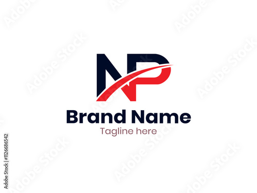 Elegant of abstract letter N and P logo design