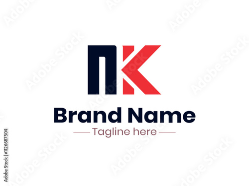 NK logo design template vector illustration, NK letter monogram Elegant logo
