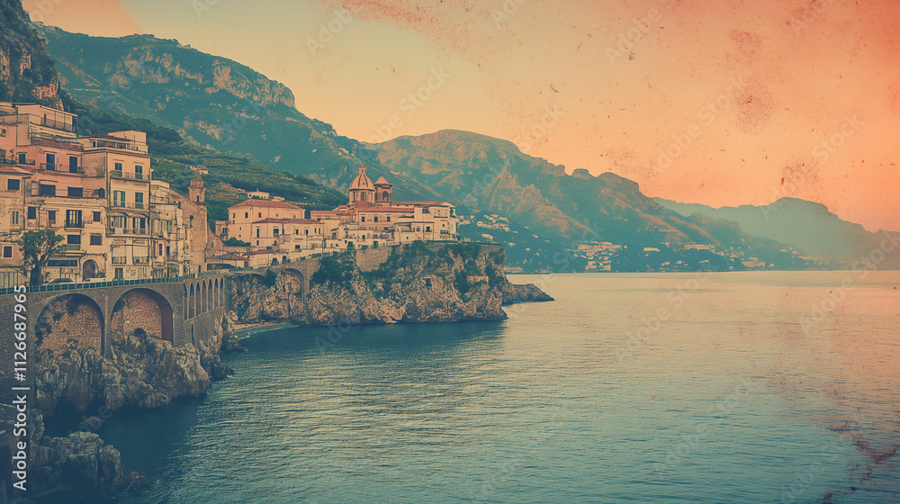 Fototapeta premium Vintage Travel Postcard