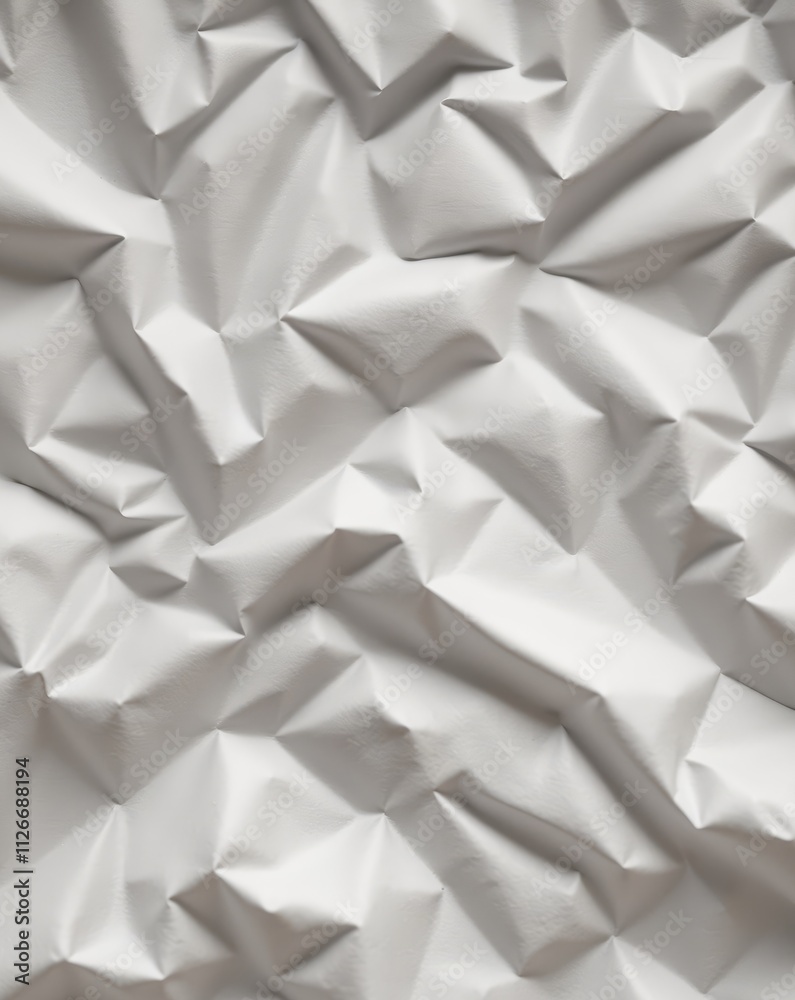 Obraz premium White crumpled paper poster texture background
