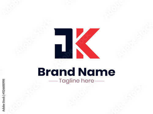 JK logo design template vector illustration, JK letter monogram Elegant logo