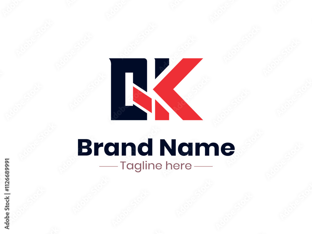 Elegant of abstract letter Q and K logo design Elegant of abstract letter Q and K logo design