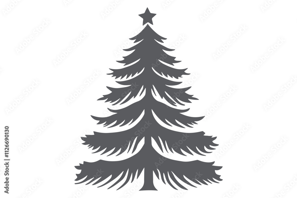 Cricut Christmas Tree Cut File Vector - Festive SVG Design for DIY Crafts Cricut Christmas Tree Cut File Vector - Festive SVG Design for DIY Crafts