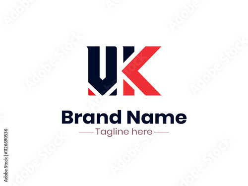 VK logo design design template