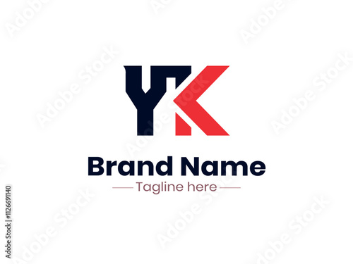 YK logo design template vector illustration, YK letter monogram Elegant logo