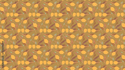 Background Elegant Leaf Pattern with Nature-Inspired Design.