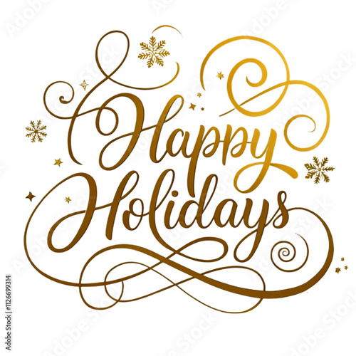 Happy holidays  and white background