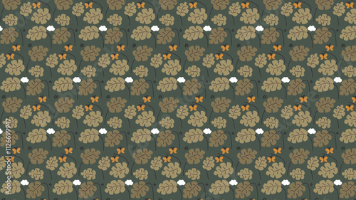 Background Artistic Flower Arrangement with Abstract Style