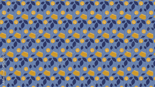 Background Minimalist Flower Motifs for Decorative Touch