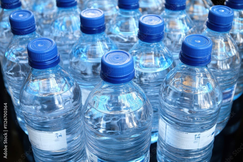 Rows of Bottled Water Rows of Bottled Water