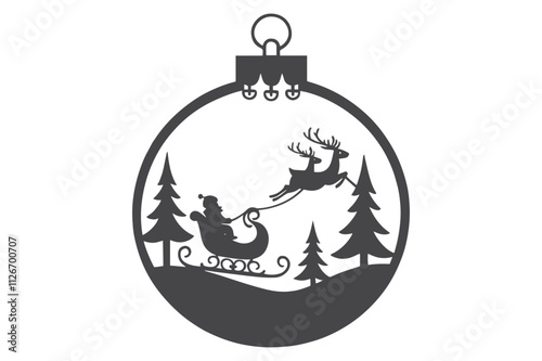 Christmas Clipart, Elegant Christmas Elements for Cricut and Silhouette, Festive Christmas Elements SVG Cut File