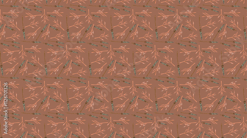 Background Contemporary Leaf Arrangement with Minimalist Style