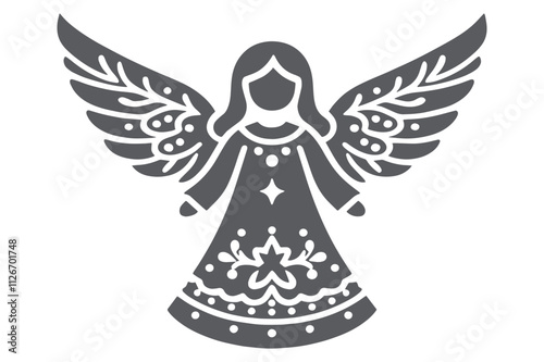 Christmas Angel Papercut SVG File – Elegant Holiday Decor Design