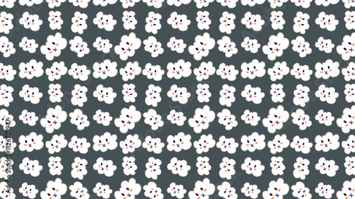 Background Aesthetic Cute Clouds in Abstract Pattern