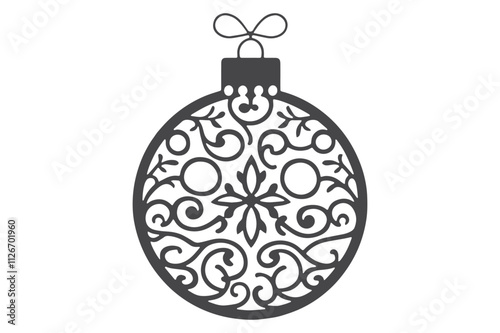 Christmas Clipart, Elegant Christmas Elements for Cricut and Silhouette, Festive Christmas Elements SVG Cut File