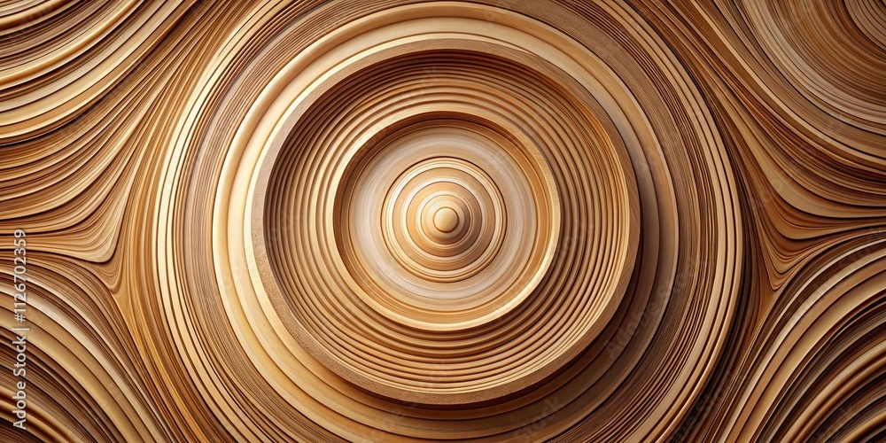 Abstract Wooden Concentric Circles A Textured Background of Intertwined Rings and Swirling Layers Abstract Wooden Concentric Circles A Textured Background of Intertwined Rings and Swirling Layers