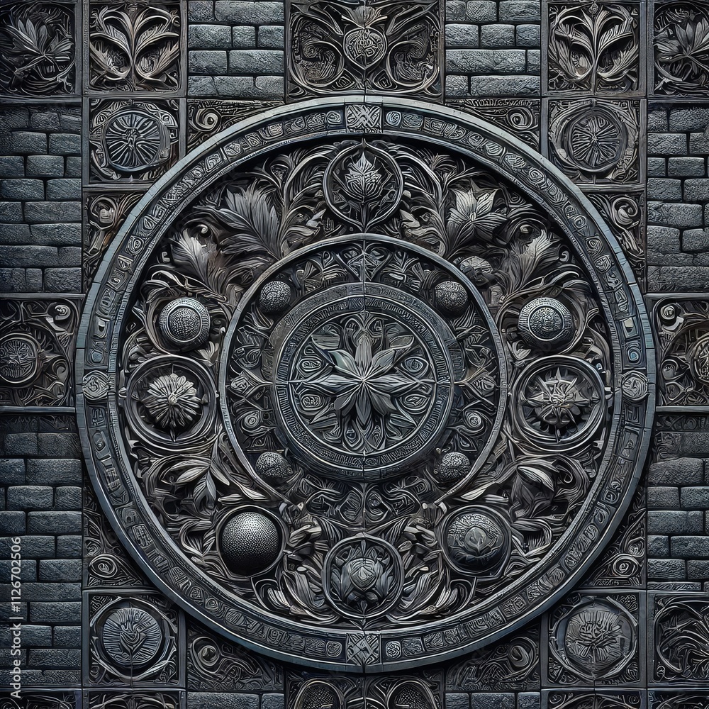 Obraz premium texture black brick wall 