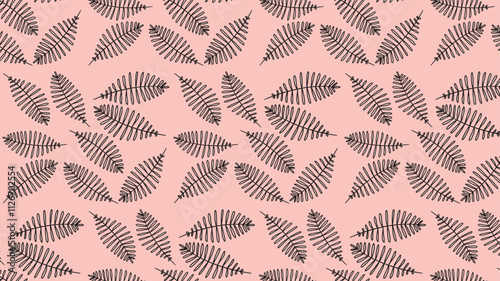 Background Seamless Leaf Pattern with Abstract Design.