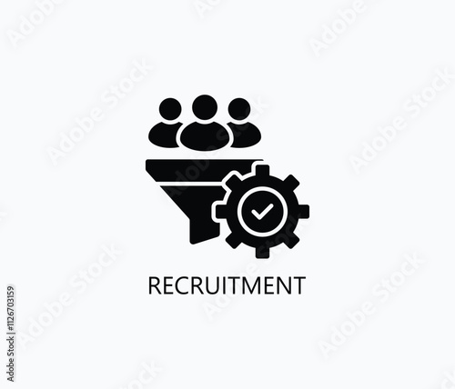 Recruitment Vector, Icon Or Logo Sign Symbol Illustration 