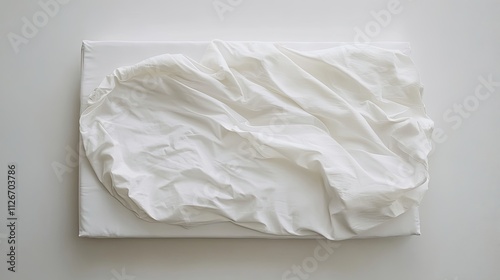 White Fabric Drape on Canvas