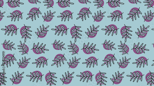 Background Abstract Floral Motifs with Minimalist Style