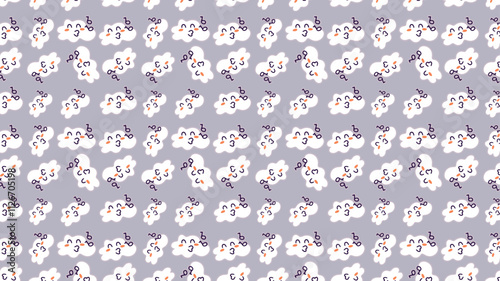  Background Aesthetic Clouds in a Cute and Abstract Pattern