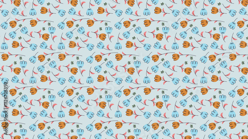 Background Hand-Drawn Floral Pattern for Chic Decor