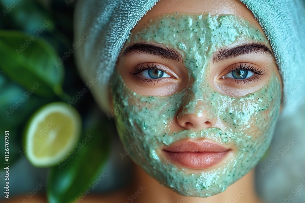 cosmetic procedures, girl with a mask on her face cosmetic procedures, girl with a mask on her face