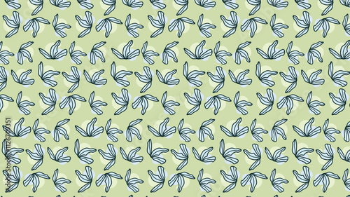 Background Abstract Floral Botanical Design with Unique Style.