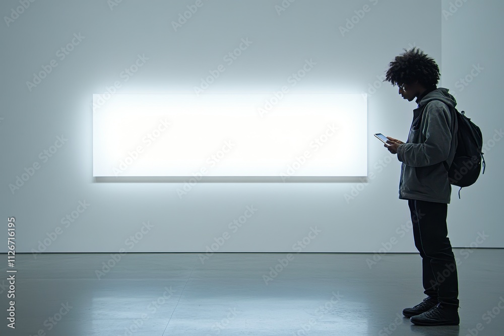 Minimalistic Art Gallery with Natural Light Display Minimalistic Art Gallery with Natural Light Display