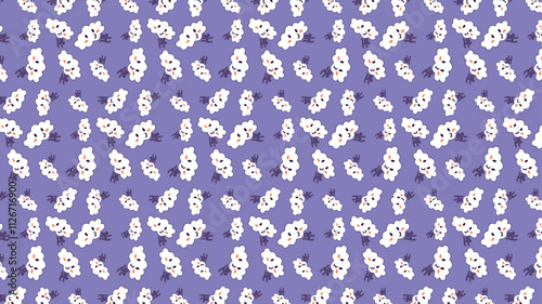 Background Aesthetic Pattern Featuring Cute Abstract Clouds