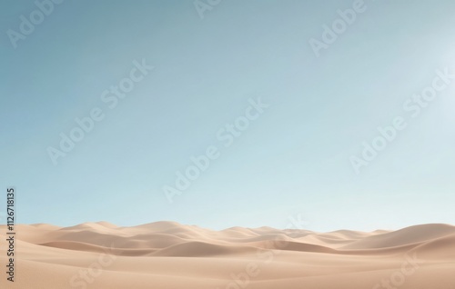 Serene Desert Landscape: A Timeless Tapestry of Sand and Sky