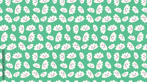 Background Cute Abstract Cloud Pattern in an Aesthetic Design