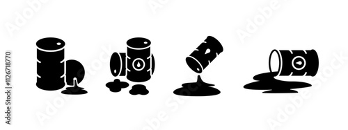 chemical spill icon vector illustration. chemical spill icon in black style - stock vector.