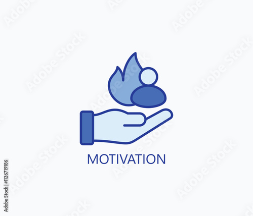 Motivation vector, icon or logo sign symbol illustration 