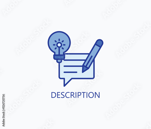 Description vector, icon or logo sign symbol illustration 