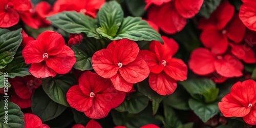 The vibrant red variety of Impatiens Balsamina is a stunning garden plant, showcasing beautiful flowers that add a splash of color and charm to any garden setting with this remarkable Impatiens