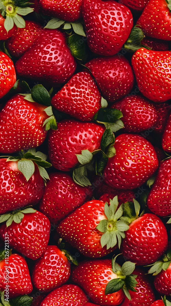 A Close Up View Of Many Ripe Red Strawberries A Close Up View Of Many Ripe Red Strawberries