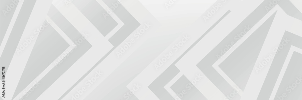 Technology banner design with white and grey arrows.