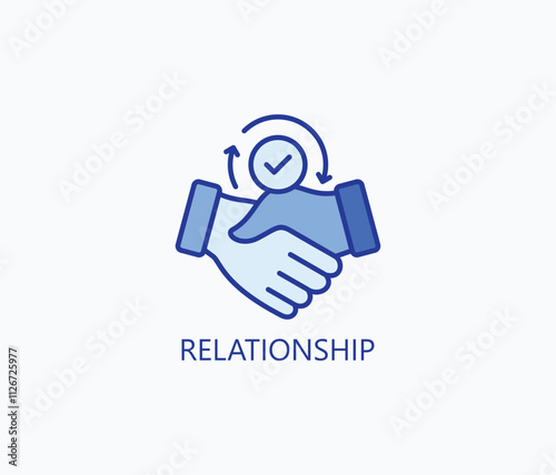 Relationship vector, icon or logo sign symbol illustration 