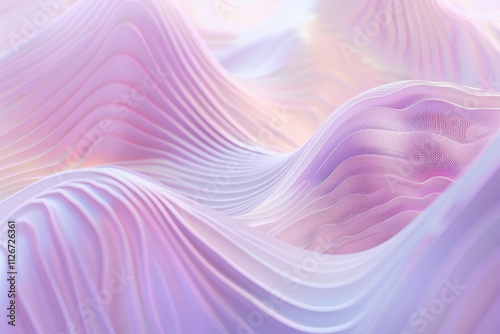 close up horizontal illustration of a pale glowing violet wavy abstract background photo