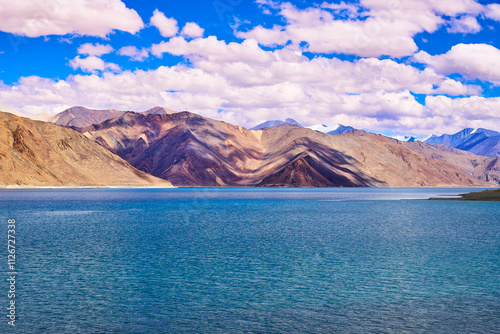 Aqua Mountain Lake Pangong Tso, Ladakh India