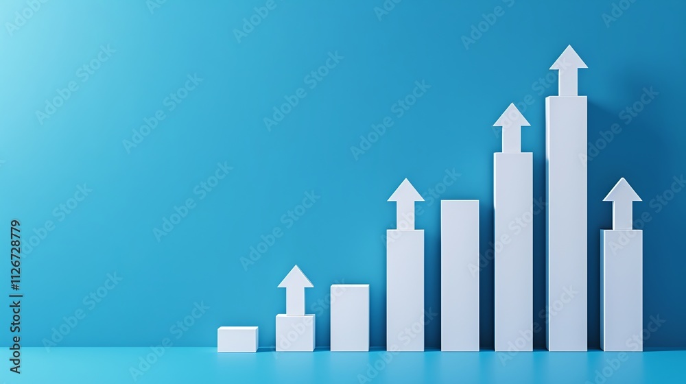 Fototapeta premium Ascending Growth: A Visual Representation of Progress and Success