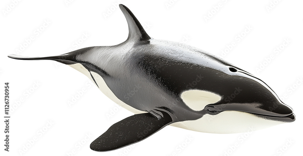 Obraz premium PNG Realistic rendering of an orca whale on a white background