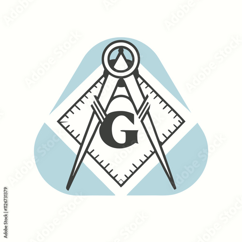 a black and white illustration of a Masonic symbol