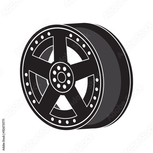 Car rim vector logo illustration design