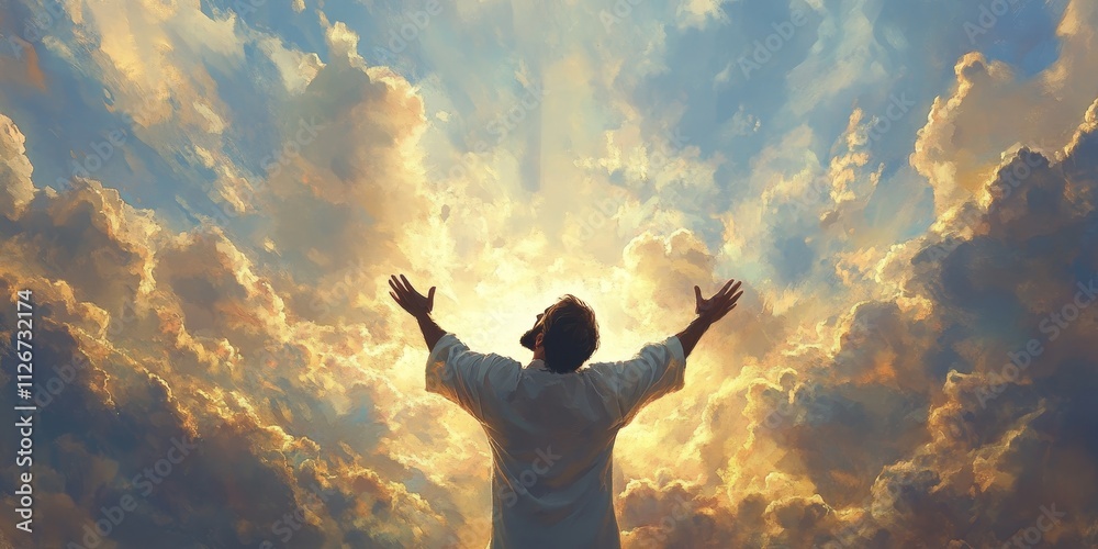 A heartfelt image reflecting the devotion of a Christian pastor, with hands raised to the sky, prayerfully seeking Jesus guidance and blessings in a moment of earnest faith. A heartfelt image reflecting the devotion of a Christian pastor, with hands raised to the sky, prayerfully seeking Jesus guidance and blessings in a moment of earnest faith.
