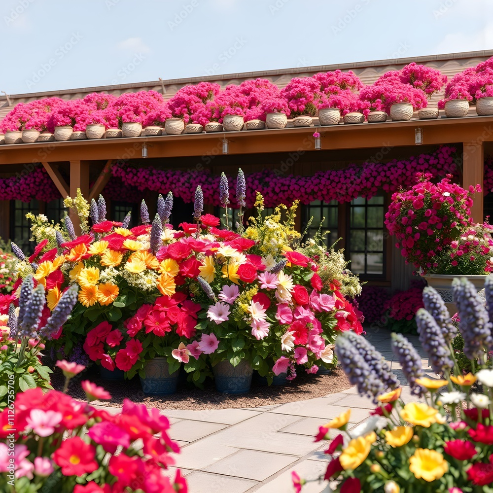 Fototapeta premium flowers in a garden