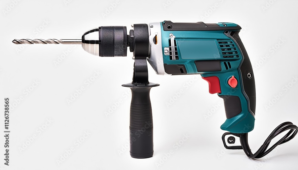 HighQuality Electric Drill Isolated on White Background Professional Power Tool for Home Improvement, DIY Projects, and Construction Work Stock Photo Image HighQuality Electric Drill Isolated on White Background Professional Power Tool for Home Improvement, DIY Projects, and Construction Work Stock Photo Image