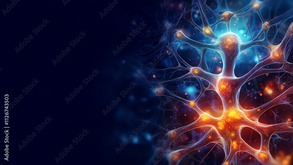 Generated image. Abstract Neural Network with Glowing Synapses and Vibrant Brain Chemistry Connections Generated image. Abstract Neural Network with Glowing Synapses and Vibrant Brain Chemistry Connections